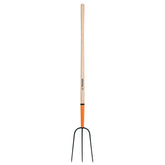 Bieldo para paja de 3 dientes mango de madera 48" truper+